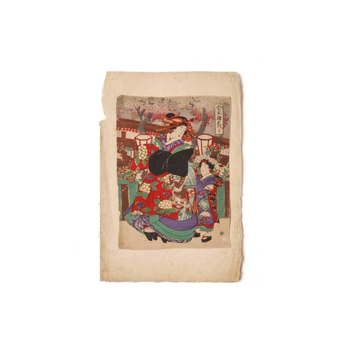 164 - A collection of Japanese woodblock prints including Nirchen in the snow on Sado Island from 