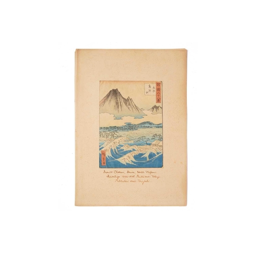 164 - A collection of Japanese woodblock prints including Nirchen in the snow on Sado Island from 