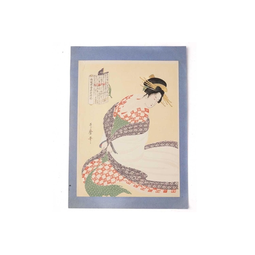 164 - A collection of Japanese woodblock prints including Nirchen in the snow on Sado Island from 