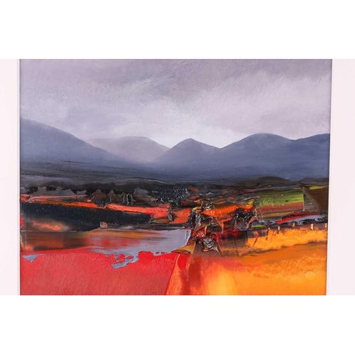 23 - † Chris Bushe RSW (b.1958), 'Early Autumn, Glen Garry', oil on board, Panter & Hall label on the rev... 