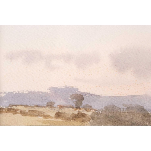 24 - † James Fletcher-Watson (1913-2004), 'Cotswold Road in Autumn', signed watercolour, artist's label o... 