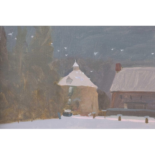 25 - † Michael Whittlesey (b. 1938), 'Hurley in the Winter', signed, inscribed and dated '97 on the rever... 