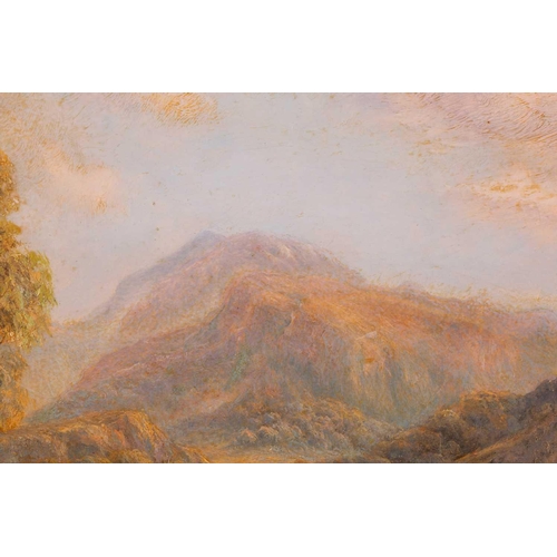 27 - William Henry Waring (act. 1886-1928), mountain landscape, oil on panel, signed to lower left corner... 