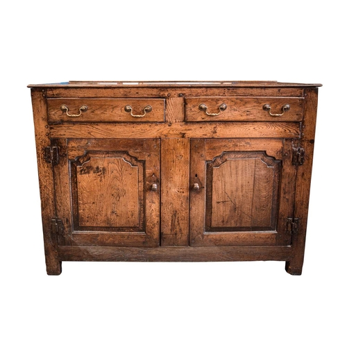 272 - An 18th-century oak dresser base and rack, probably mid/late 18th century, West Midlands, with a sim... 