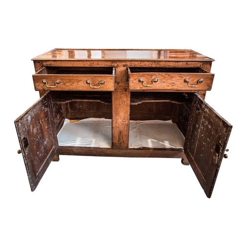 272 - An 18th-century oak dresser base and rack, probably mid/late 18th century, West Midlands, with a sim... 