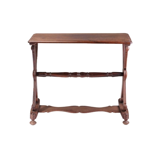 312 - A 19th-century style Anglo-Indian padauk wood side table, probably first quarter of the 20th century... 