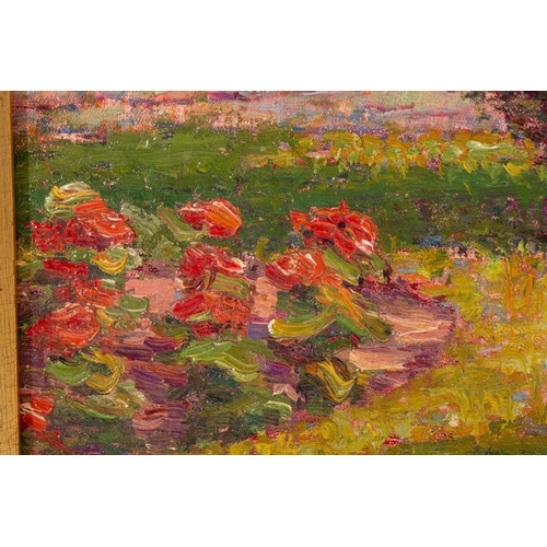 33 - Wynford Dewhurst (1864-1941), 'A Corner of the Garden', oil on canvas, signed to lower left corner, ... 