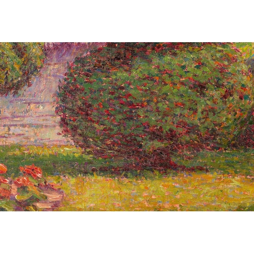 33 - Wynford Dewhurst (1864-1941), 'A Corner of the Garden', oil on canvas, signed to lower left corner, ... 