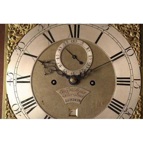 353 - John Halifax, Fleet St, London; 18th-century mahogany cased 8-day longcase clock, the five pillar mo... 