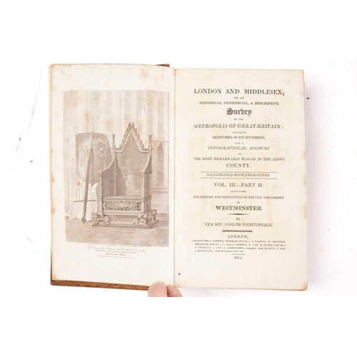 363 - A large collection of books related to London, including Nightingale, Rev. Joseph: History of London... 