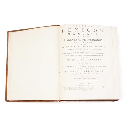 364 - Ossian: Fingal An Ancient Epic Poem in Six Books, 1775, full leather bound; Baron Pufendorf: Of The ... 