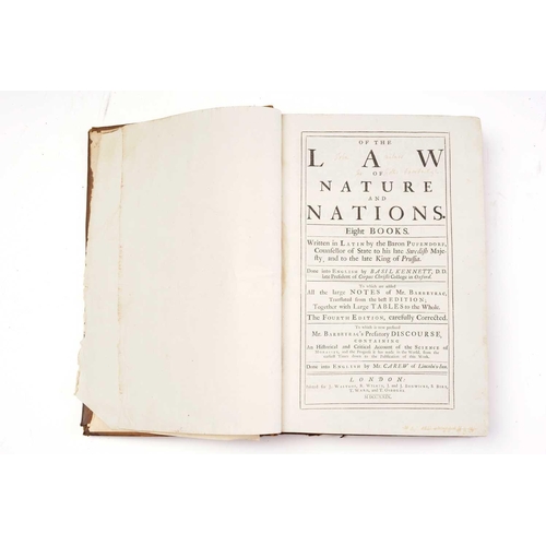 364 - Ossian: Fingal An Ancient Epic Poem in Six Books, 1775, full leather bound; Baron Pufendorf: Of The ... 