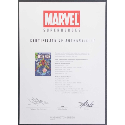 373 - Marvel Super Heroes, a sealed folio limited edition number 100 of six colour prints including # 1 Ir... 