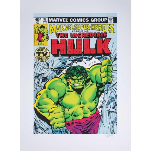 373 - Marvel Super Heroes, a sealed folio limited edition number 100 of six colour prints including # 1 Ir... 