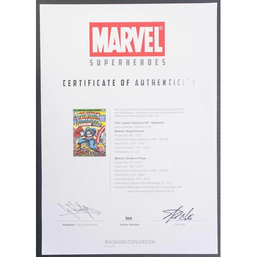 373 - Marvel Super Heroes, a sealed folio limited edition number 100 of six colour prints including # 1 Ir... 