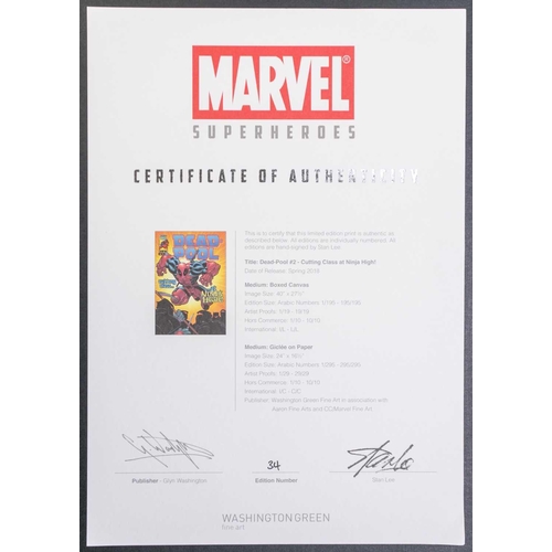 387 - Marvel Super Heroes, a sealed limited folio edition number 34 of six colour prints including #2 Dead... 