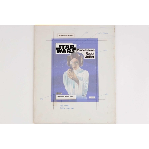 392 - A collection of five items of original 1977 Star Wars artwork, created for Letraset, who 20th Centur... 