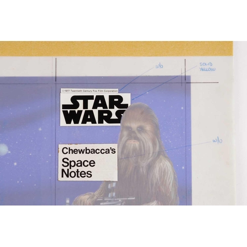 392 - A collection of five items of original 1977 Star Wars artwork, created for Letraset, who 20th Centur... 