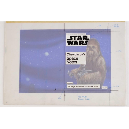 392 - A collection of five items of original 1977 Star Wars artwork, created for Letraset, who 20th Centur... 