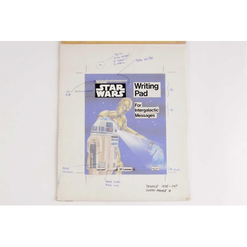 392 - A collection of five items of original 1977 Star Wars artwork, created for Letraset, who 20th Centur... 