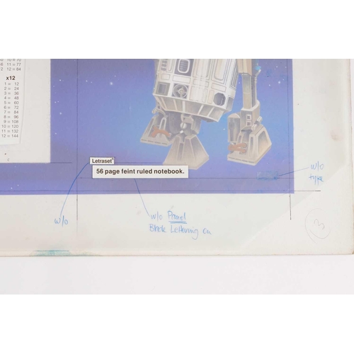 392 - A collection of five items of original 1977 Star Wars artwork, created for Letraset, who 20th Centur... 