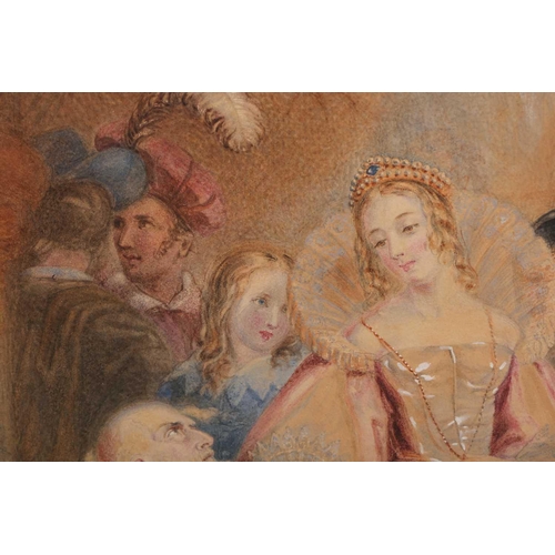 40 - Follower of Thomas Stothard (1755-1834), Charity and Loyalty, watercolour, a pair, 95 cm x 78 cm and... 