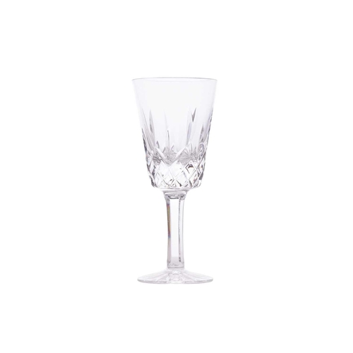 412 - A part suite of Waterford Lismore pattern crystal drinking glasses, comprising eight white wine, fiv... 