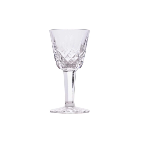 412 - A part suite of Waterford Lismore pattern crystal drinking glasses, comprising eight white wine, fiv... 