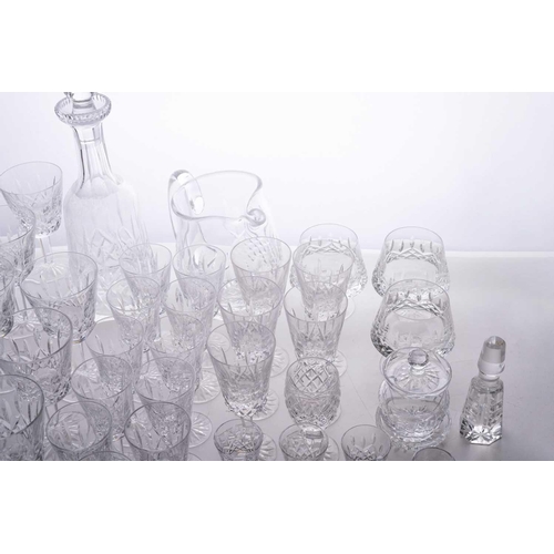 412 - A part suite of Waterford Lismore pattern crystal drinking glasses, comprising eight white wine, fiv... 