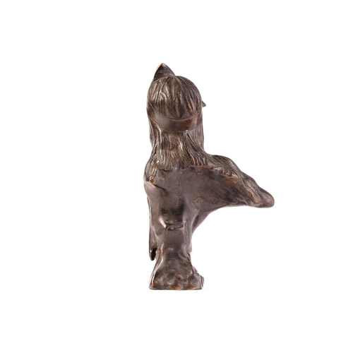 420 - A French Art Nouvueau bronze bust, inscribed 'Bohemienne', unsigned, 26 cm high