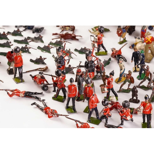 433 - A large collection of early 20th century of painted lead soldiers and animals, together with assorte... 