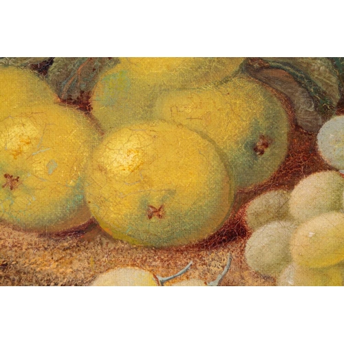 46 - Vincent Clare (1855-1930), still life of fruit, oil on canvas, signed to lower right corner, 21.3 cm... 