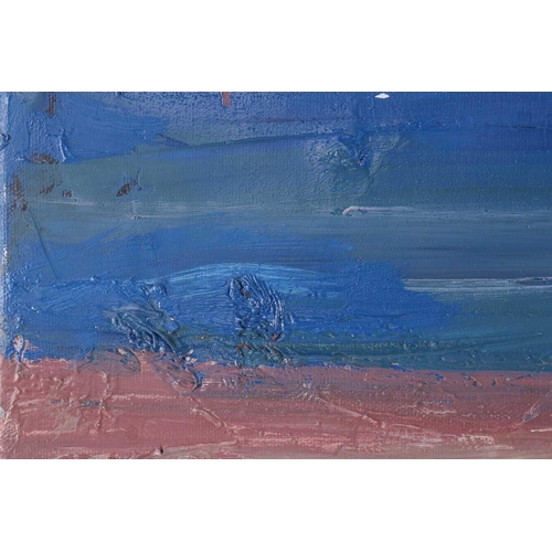 51 - Maxim Kantor (b.1957) Russian, abstract seascape, oil on canvas, 2015, signed verso, with 'Merry Chr... 