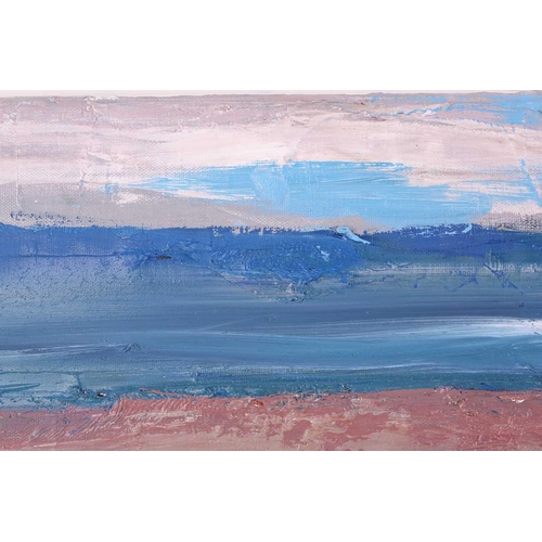 51 - Maxim Kantor (b.1957) Russian, abstract seascape, oil on canvas, 2015, signed verso, with 'Merry Chr... 