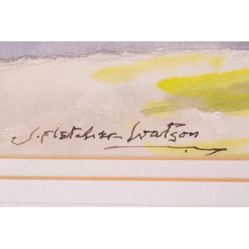 57 - † James Fletcher-Watson (1913-2004), 'Loch Sheldaig', signed watercolour, artist's label on the reve... 