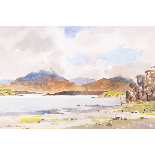 57 - † James Fletcher-Watson (1913-2004), 'Loch Sheldaig', signed watercolour, artist's label on the reve... 