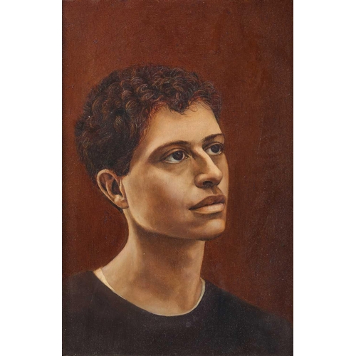 7 - † Sarah Spencer (b.1965), 'Portrait of Chris', oil on board, 31.5 cm x 21 cm in a wooden frame.Priva... 