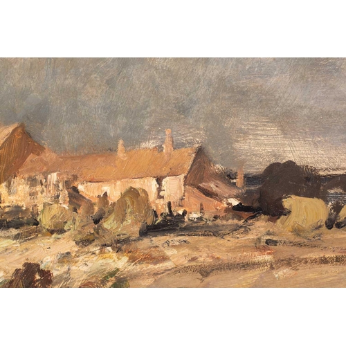 89 - † Edward Seago RWS RBA (1910-1974) British, 'Cottages on the Rise, Norfolk', large oil on panel, sig... 