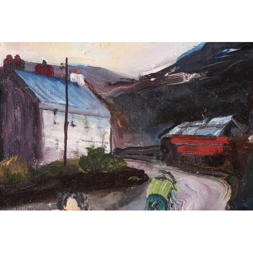 92 - † Gill Watkiss (b.1938) British, 'Early Start (St Austell)', signed and dated '03, oil on board, Row... 