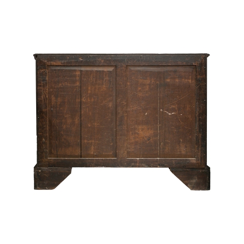 263 - A George III probably North Country figured mahogany two-door low cupboard each door with an astraga... 