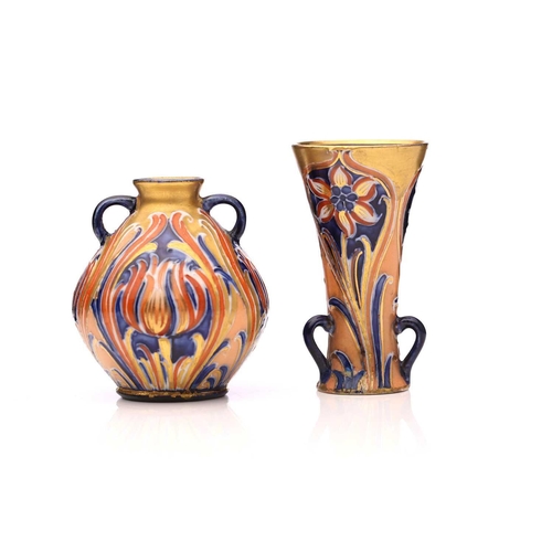 101 - William Moorcroft for James MacIntyre, a miniature 'Alhambra' twin handled vase, circa 1903, amphora... 