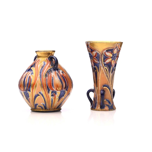 101 - William Moorcroft for James MacIntyre, a miniature 'Alhambra' twin handled vase, circa 1903, amphora... 
