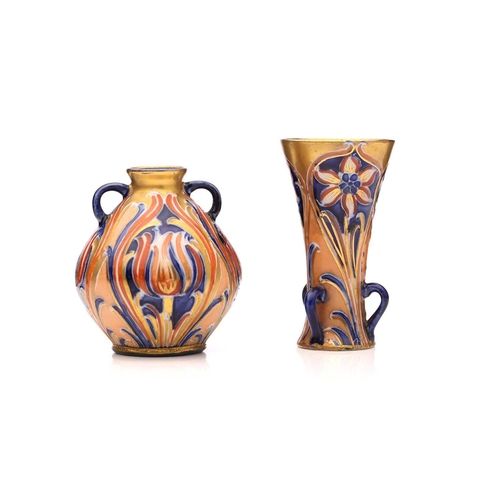 101 - William Moorcroft for James MacIntyre, a miniature 'Alhambra' twin handled vase, circa 1903, amphora... 