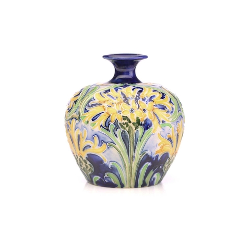 118 - William Moorcroft for James MacIntyre, a Florian 'Cornflower' vase, circa 1902, in yellow, blues and... 