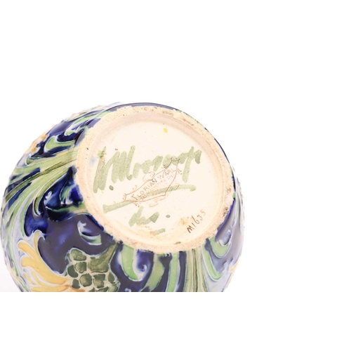118 - William Moorcroft for James MacIntyre, a Florian 'Cornflower' vase, circa 1902, in yellow, blues and... 