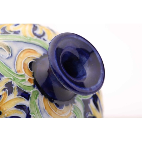 118 - William Moorcroft for James MacIntyre, a Florian 'Cornflower' vase, circa 1902, in yellow, blues and... 