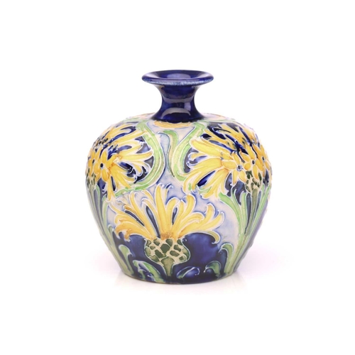 118 - William Moorcroft for James MacIntyre, a Florian 'Cornflower' vase, circa 1902, in yellow, blues and... 
