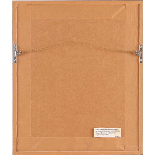 35 - Eric Ravilious (1903-1942), High Street, 1938, lithograph, Curwen Press, 18 cm x 13cm, together with... 