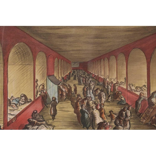 35 - Eric Ravilious (1903-1942), High Street, 1938, lithograph, Curwen Press, 18 cm x 13cm, together with... 