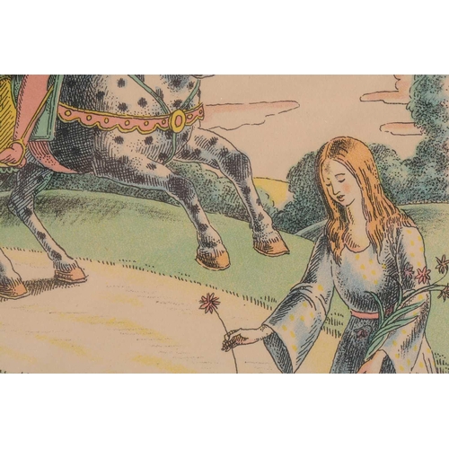 37 - † Harold Jones (1904-1922), two colour lithographs, each 23 cm x 16cm, together with Walford Graham ... 